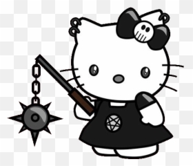 Transparent Background Aesthetic Png Hello Kitty Grunge - Hello Kitty Clipart Free Birthday,Kuromi Transparent