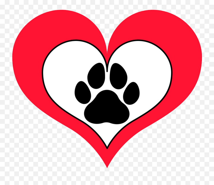 Paw Print Clipart - Transparent Paw Heart Clipart Png,Heart Clipart Transparent