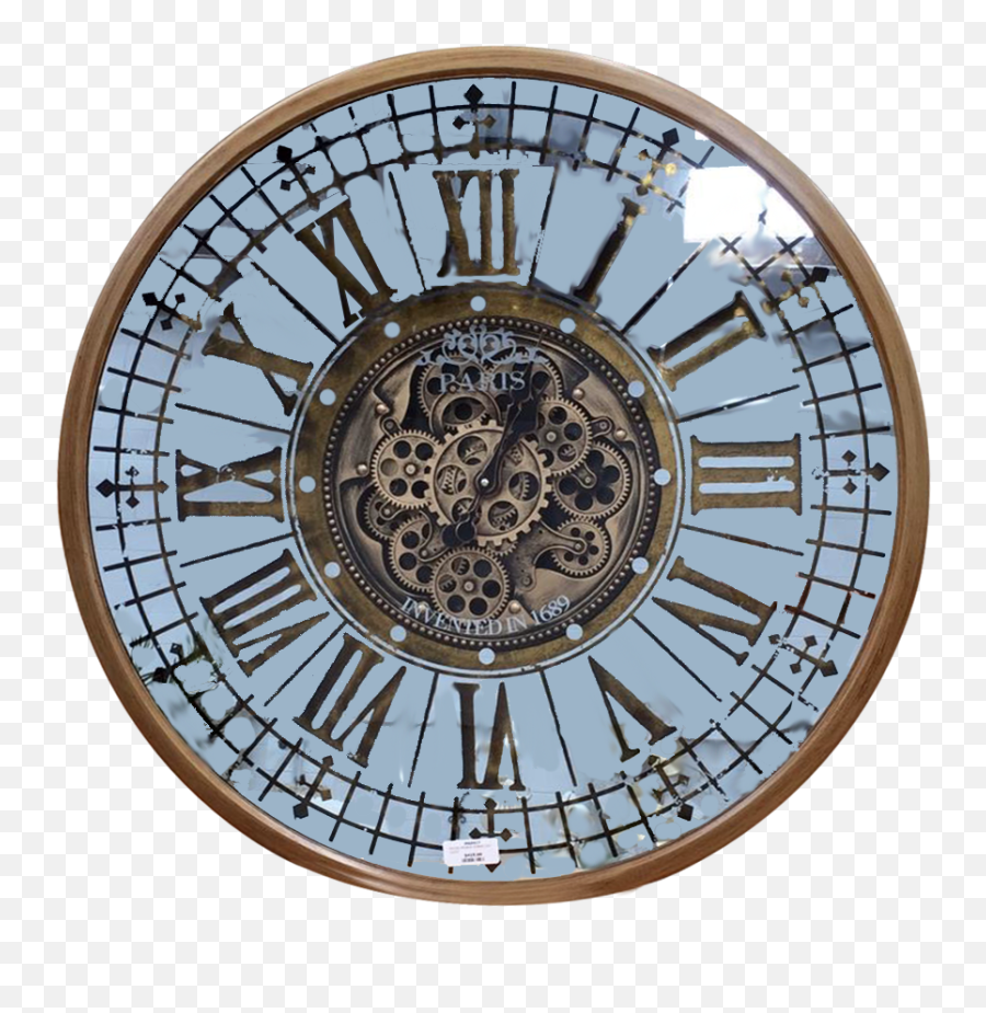 Paris Gold Glass Cog Clock - Home Decorclocks Interior Png,Gold Clock Png