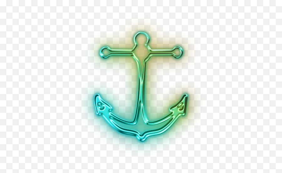 112384 - Glowinggreenneoniconsymbolsshapesanchor4 Green Anchor Png,Glowing Icon