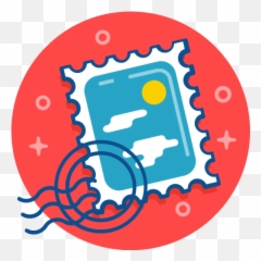 Letter Stamp Send Post Postcard Mail Icon - Postcard Icons png