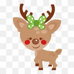 Download Reindeer Clipart Png - Cute Reindeer Clip Art Png,Reindeer Clipart Png