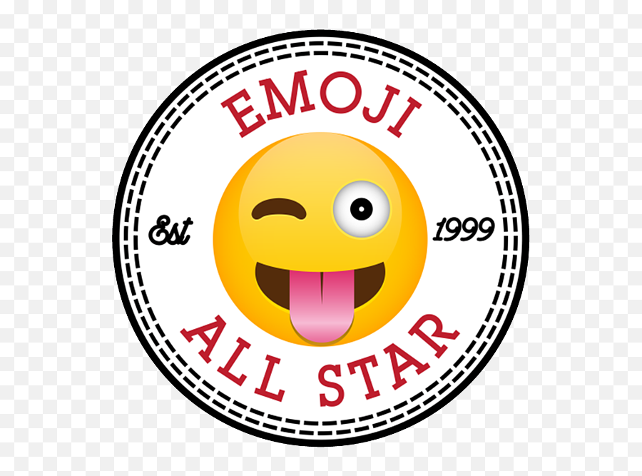 Winky Tongue Emoji All Star Converse Logo Puzzle - Converse All Star Png,Emoji Icon Answers Level 31