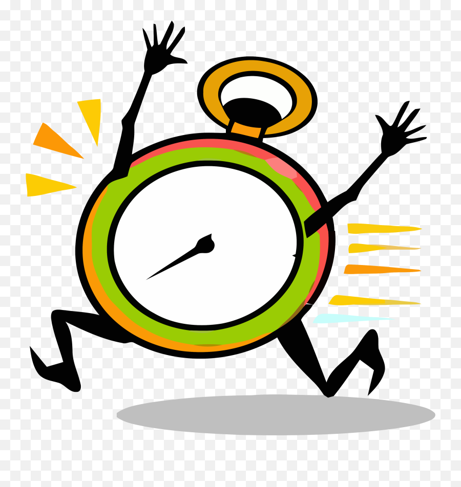 Run O Clock Cartoon Clipart Png - Cartoon Running Clock,Running Clipart Png