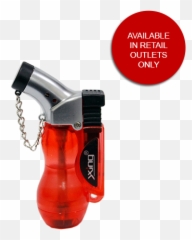 Xing Transparent Red W Chain Cap Pocket Torch Refillable Lighter - Gun png