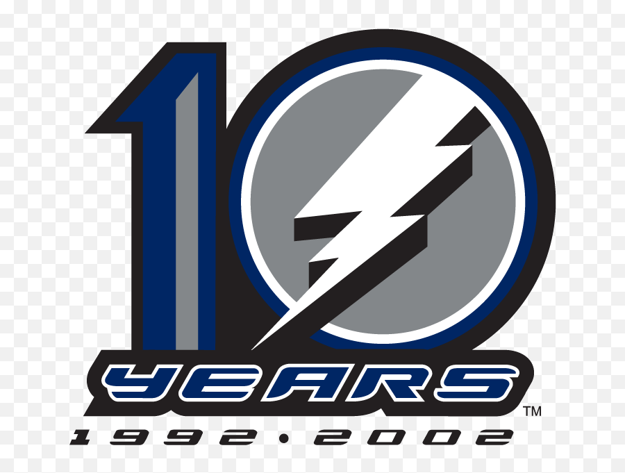 Tampa Bay Lightning Anniversary Logo - National Hockey Tampa Bay Lightning Sportslogo History Png,Lightning Logo