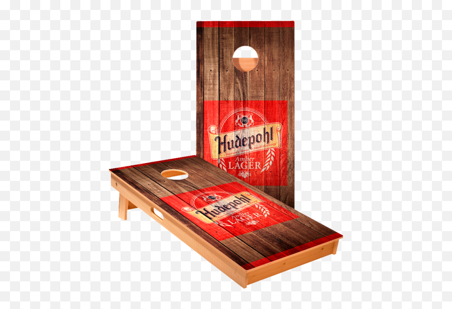 Dark Wood Design Cornhole Boards With Bags - Hudepohl Amber Lager Png,Cornhole Png