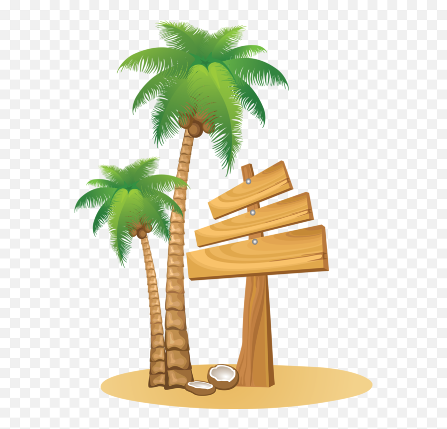Luau Clipart Coconut Tree - Clip Art Coconut Tree Png Island Palm Tree With Coconuts Drawings,Luau Png