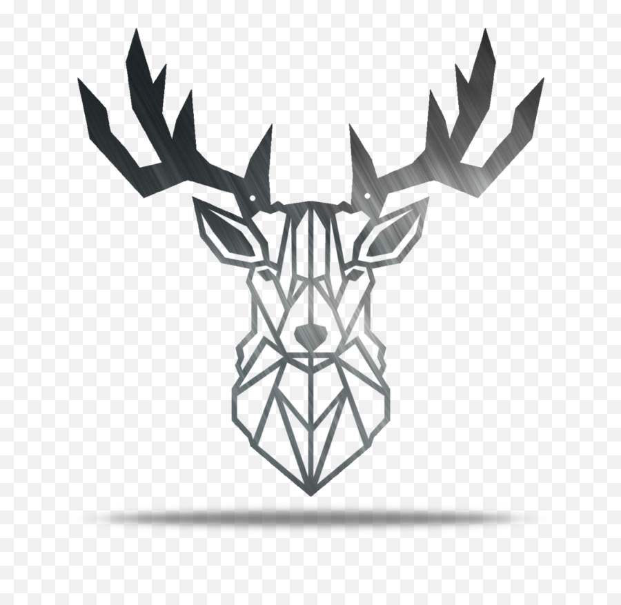Geometric Deer Metal Wall Art U2013 Lakewood - Bedroom Wall Stickers Black Png,Deer Head Logo