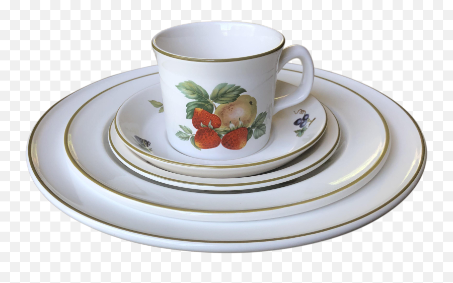 Wedgewood Fruit Sprays Place Setting - Coffee Cup Png,Place Setting Png