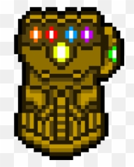 Bigger Infinity Gauntlet - Pixel Infinity Gauntlet Png,Thanos Glove Png