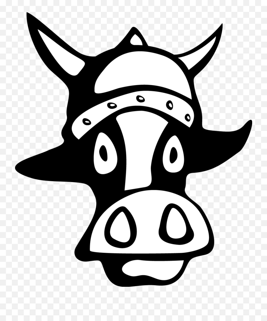 Download Hd Andocon Logo Which Is A Cartoon Cow Head Wearing - Cow Wearing Viking Helmet Png,Cow Head Png