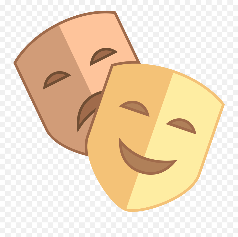 Theatre Clipart Happy Sad Face - Theatre Mask Icon Full Sad Face And Happy Face Png,Sad Face Transparent Background