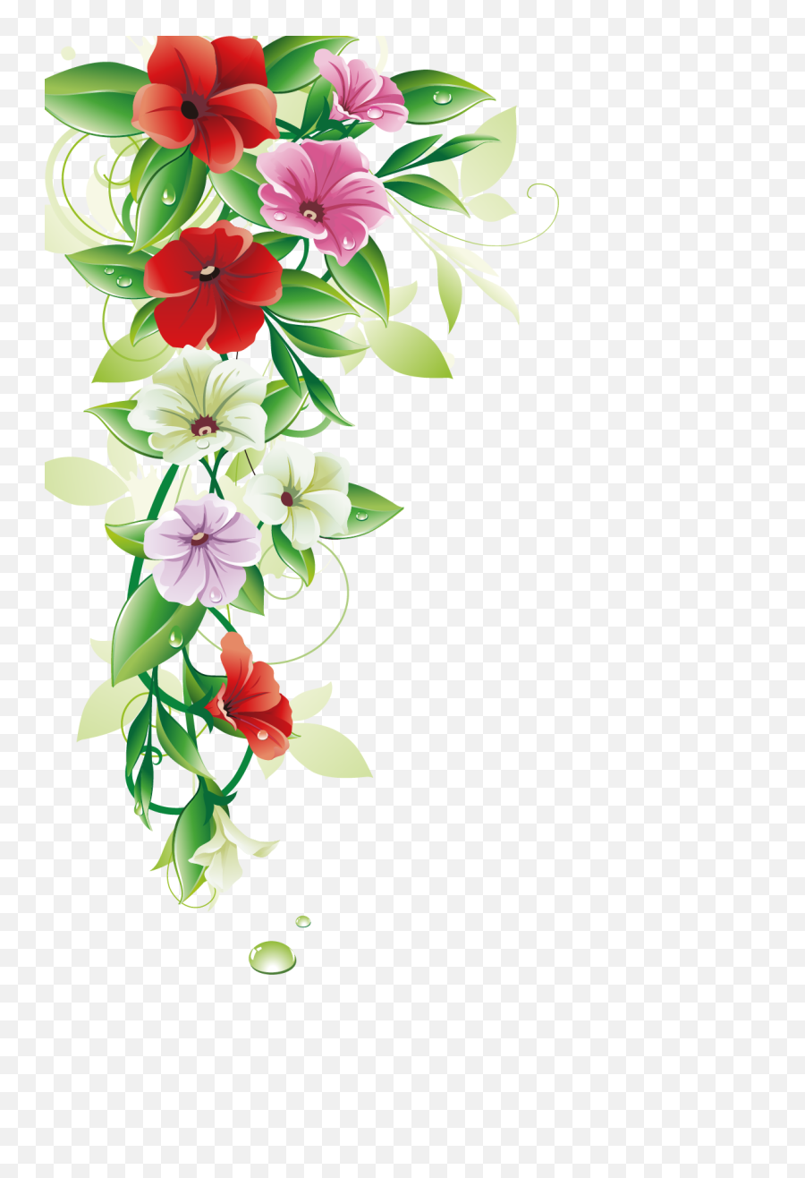 Download 1166 X 1654 9 - Flower Border Vector Png Png Image Border Flower Design Png,Border Vector Png