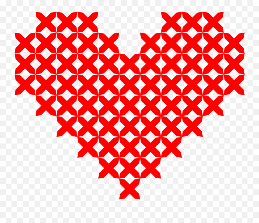 Heartsymmetryline Png Clipart - Royalty Free Svg Png Corazon Punto De Cruz,Stitch Png