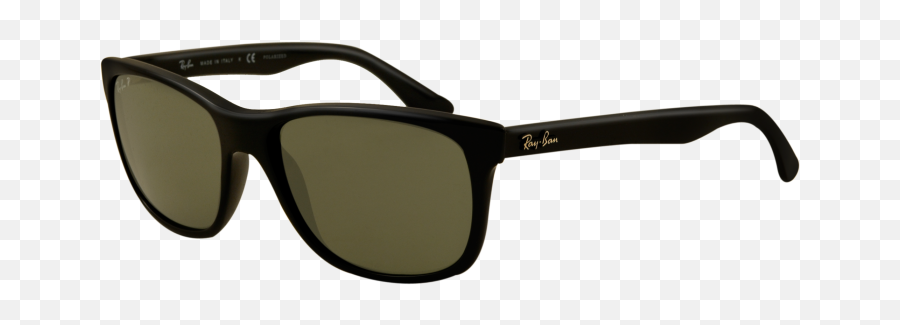 Rb4181 Black Crystal Green Polarized Ray Ban Sunglasses - Cazal Men Shades Styles 664 Png,Ray Ban Logo Png