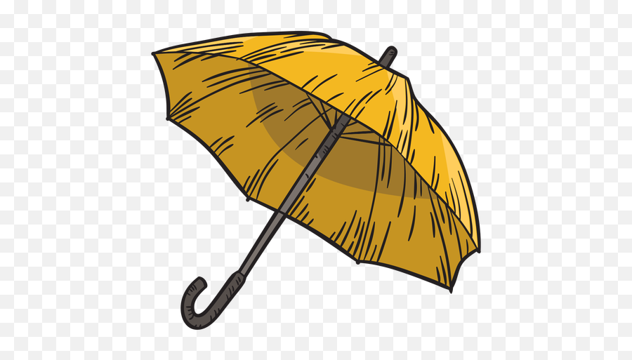 Hand Drawn Yellow Umbrella - Transparent Png U0026 Svg Vector File Guarda Chuva Amarelo Png,Umbrella Png