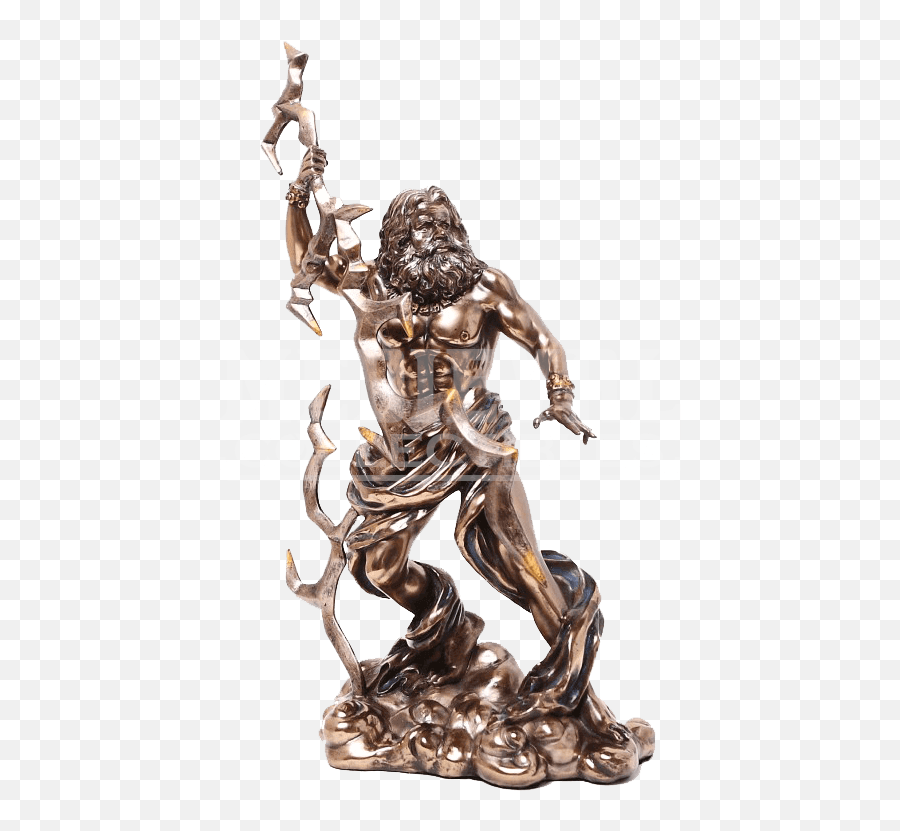Download Bronze Wrathful Zeus Statue - Zeus Collectibles And Zeus Statue Png,Zeus Png