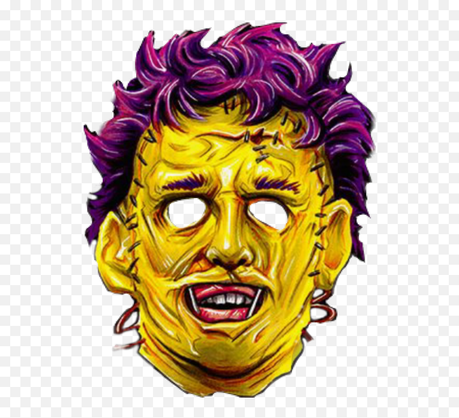 Leatherface Texaschainsawmassacre Sticker By Chrundle - Horror Movie Characters Drawings Png,Leatherface Png