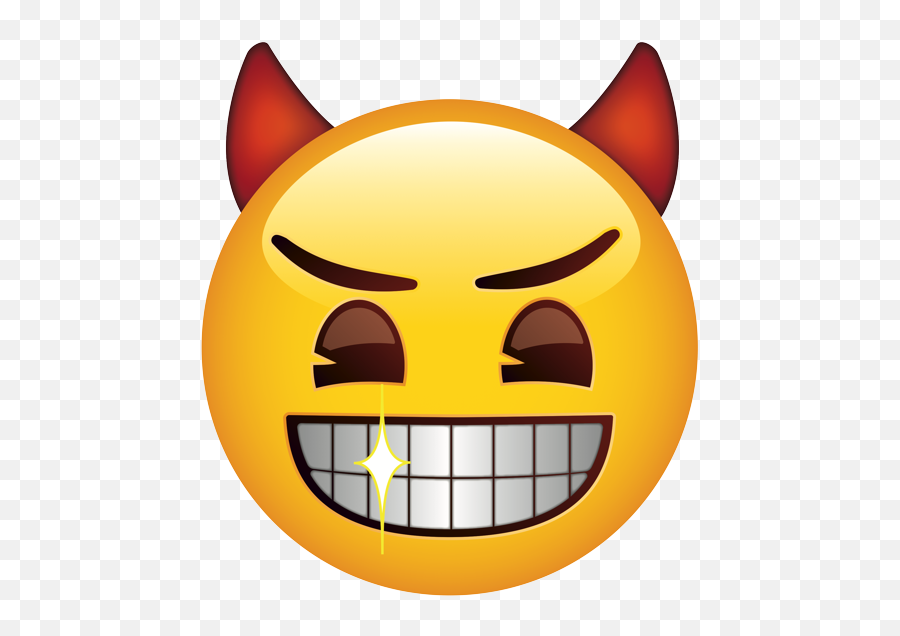 Emoji U2013 The Official Brand Beaming Face With Devil Horns - Grinning Face Png,Devil Horns Png