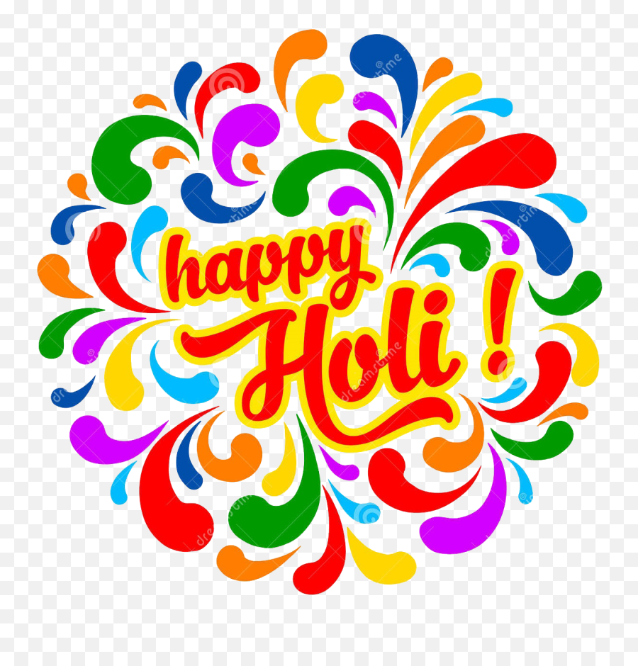 Happy Holi Colorful Festive Splash Indian - Transparent Happy Holi Png,Indian Png