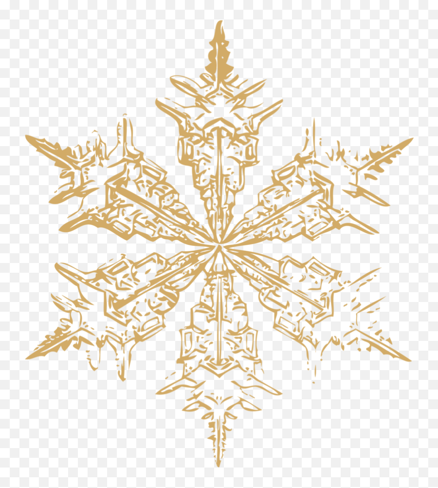 Snowflake Divider Png - Gold Snowflake Spring 44 Decorative,Gold Snowflakes Png