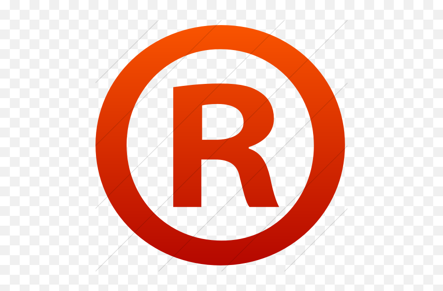 Iconsetc Simple Red Gradient Classica Registered Trademark - Vertical Png,Registered Trademark Png
