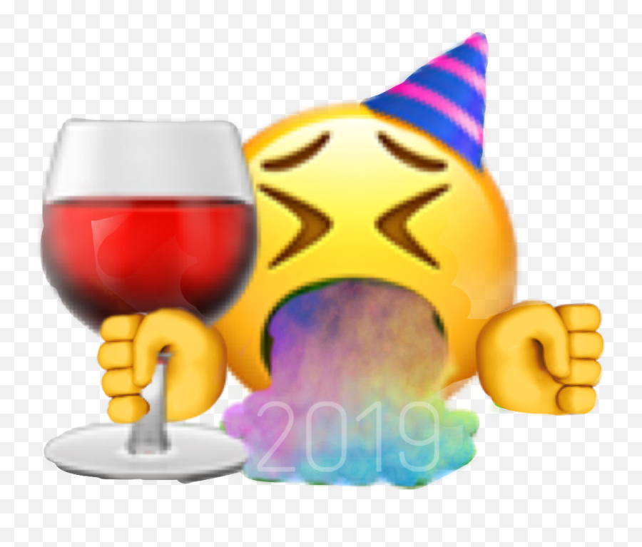 Happy2019 - Champagne Glass Png,Champagne Emoji Png