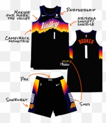 The Valley - Phoenix Suns Jersey png