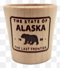 Download Bear Wooden Alaska Shot Glass - Alaska Full Size Serveware Png,Alaska Png