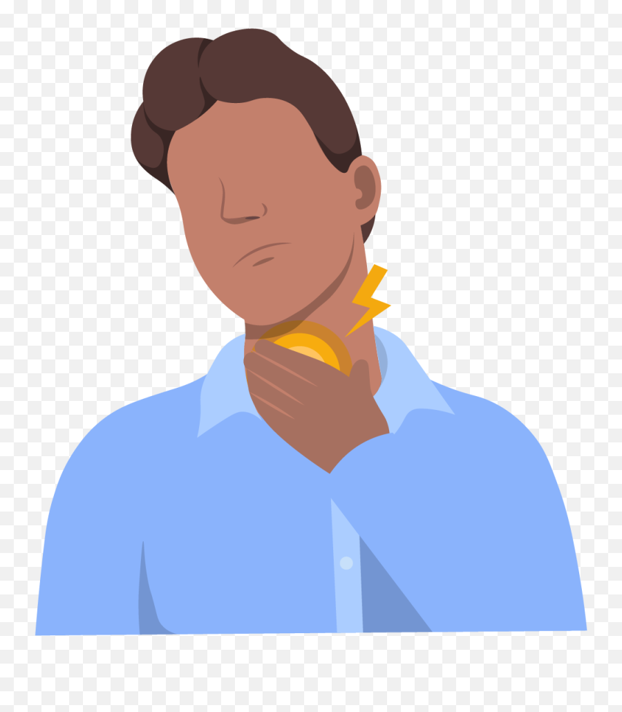 Pain In The Front Of Neck Symptom Causes U0026 Questions Buoy - Neck Right Side Pain Fr9nt Png,Jawbone Icon Series The Catch