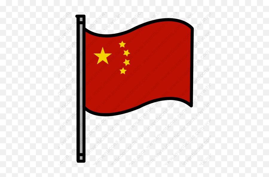 Download China Flag Vector Icon Inventicons - China Flag On Flagpole Clipart Png,Nation Flag Icon