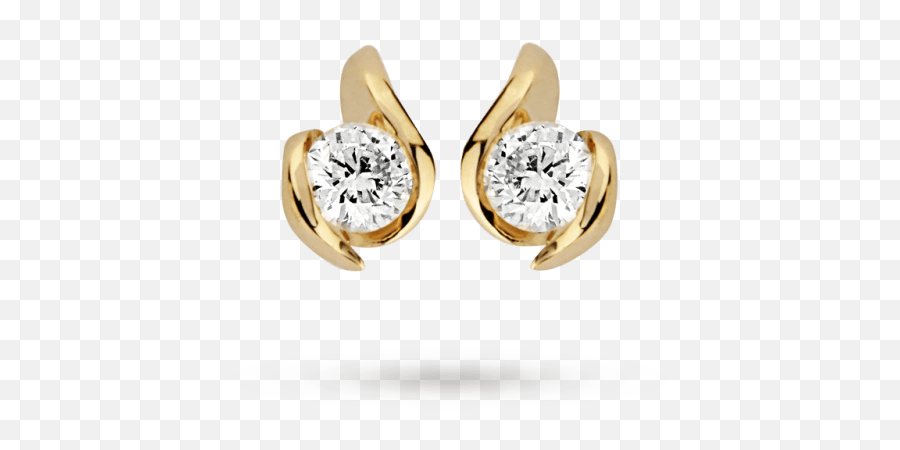 9 Carat Gold 025ct Wrapped In Love Diamond Earrings Png Earring