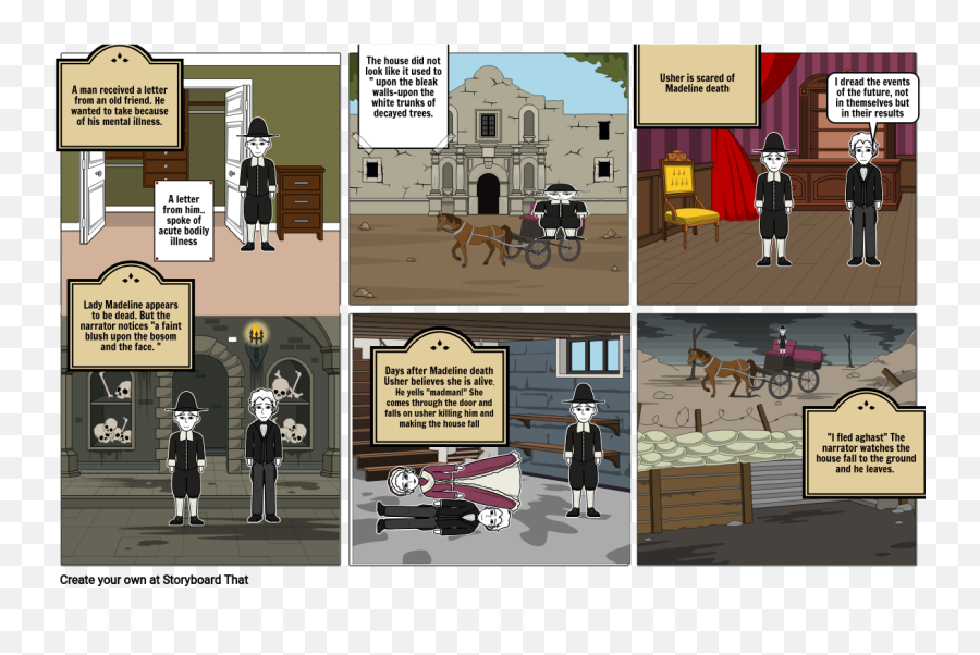 House Of Usher Storyboard By 1d8062c6 - Cartoon Png,Future Trunks Png