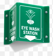 Eye Wash Station Projecting Sign - Language png