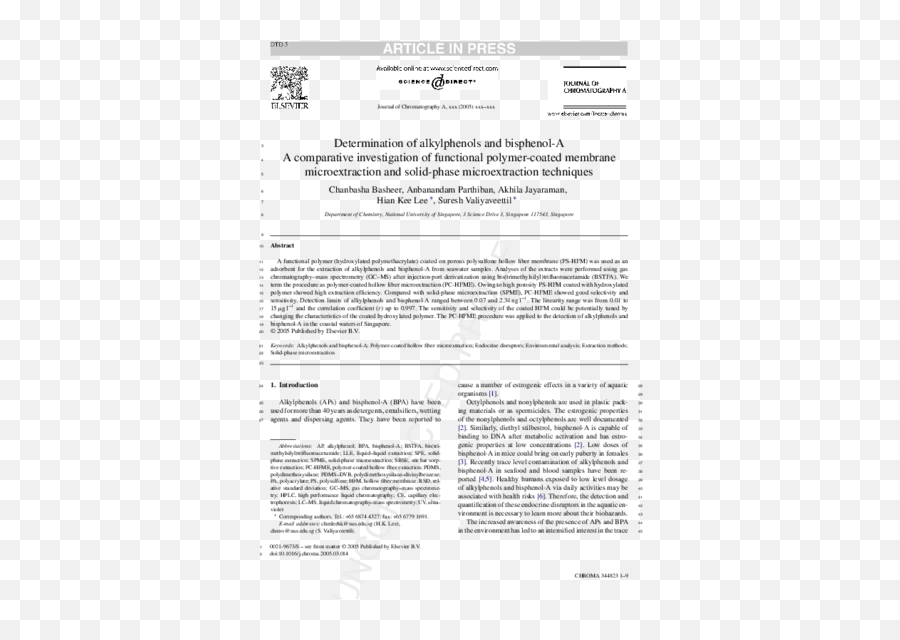Pdf Determination Of Alkylphenols And Bisphenol - A Suresh Document Png,Determination Icon