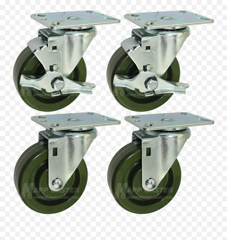 4u201d Bakery Rack Oven Casters With Easy Rolling Ball Bearings - Set Of 4 Two Brakes Png,Rolling Icon