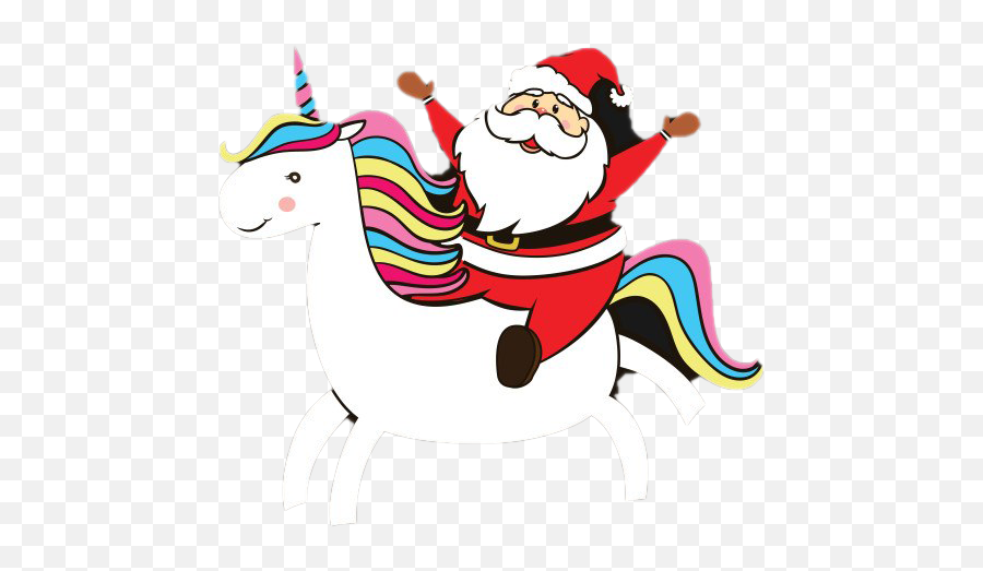 Santa - Santa Unicorn,Unicorn Clipart Png