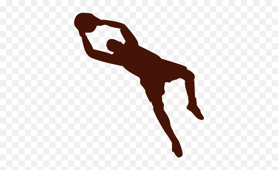 Football Goalkeeper Catching Jump - Transparent Png U0026 Svg Silhueta Goleiro De Futebol Png,Jump Png