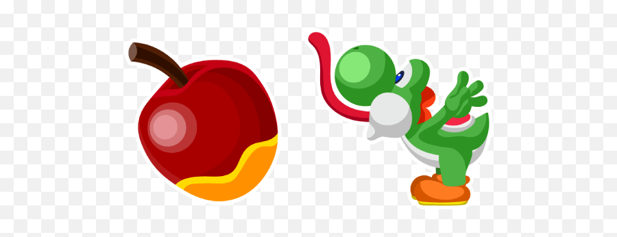 Super Mario Yoshi And Apple Cursor U2013 Custom - Language Png,Apple Mouse Icon