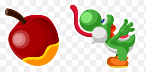 Super Mario Yoshi And Apple Cursor U2013 Custom - Language png