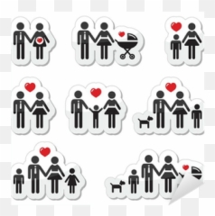 Sticker People Icons - family baby pregnant woman couples Pregnant Family Logo png