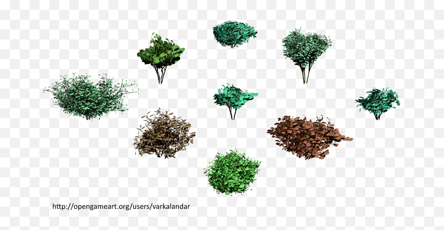 100 Isometric Bushes Opengameartorg - Tree Png,Bushes Png