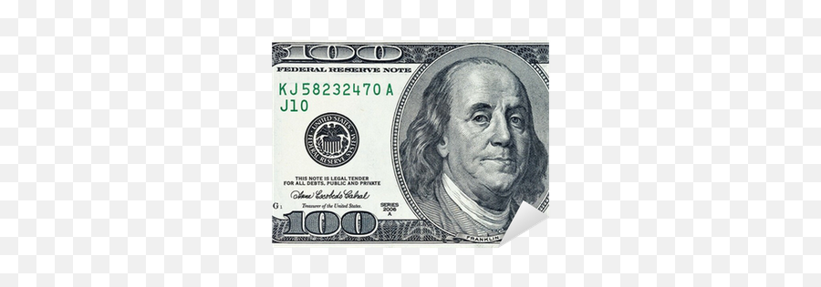One Hundred Dollars Bill Fragment Sticker U2022 Pixers We Live To Change - 100 Dollar Bill Png,Hundred Dollar Bill Png