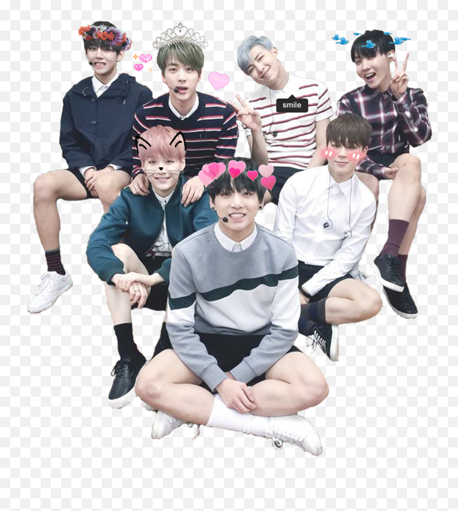 Download Bts Family People Mobile Phones Sticker Hq Png - Transparent Png Bts Png,Bts Png