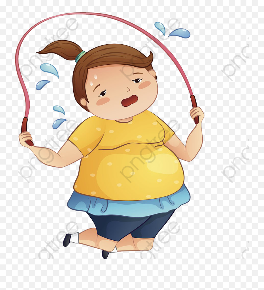 Little Fat Boy Jump Rope Clipart R 470503 - Png,Little Kid Png