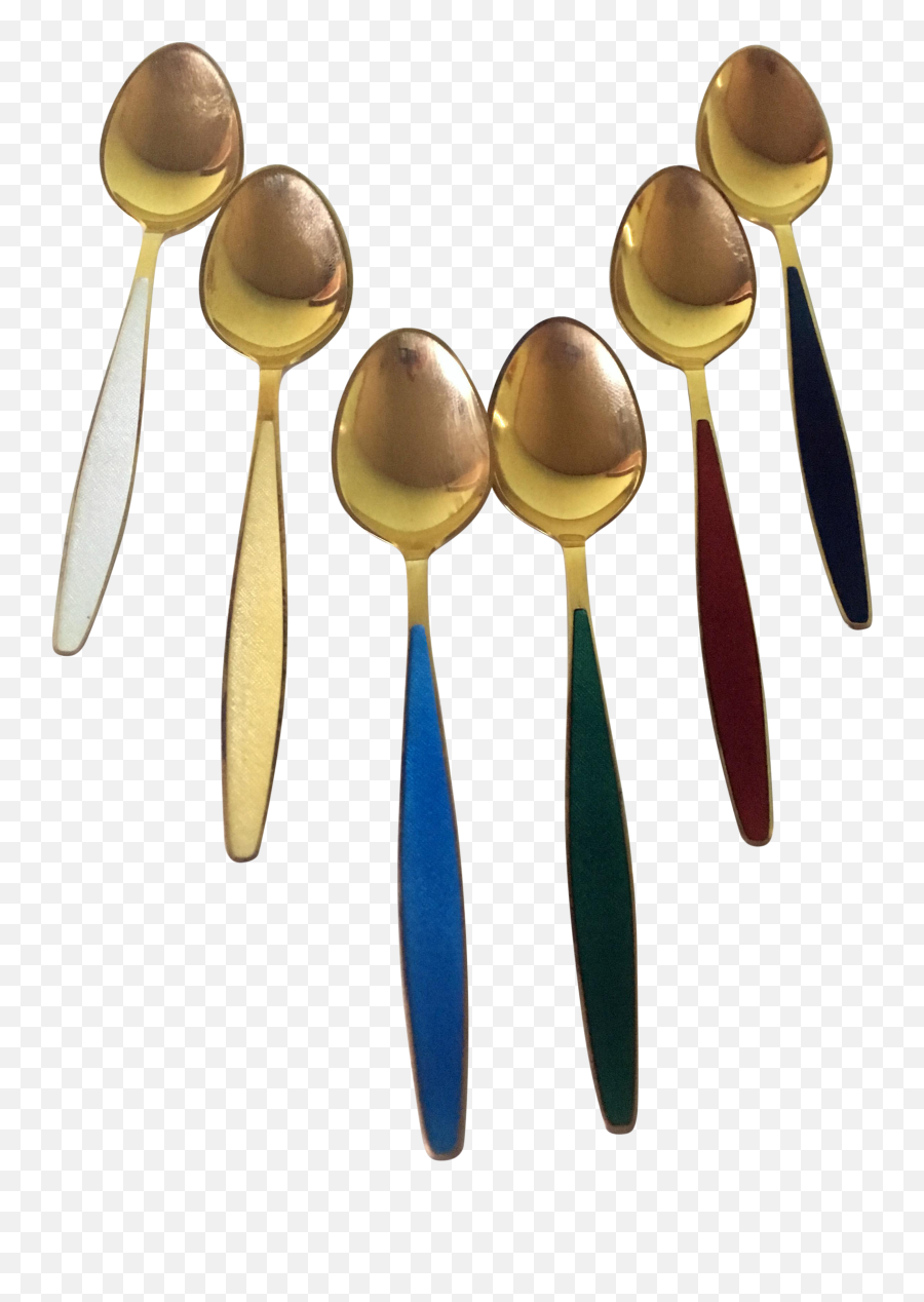 Georg Jensen Gilded Enameled - Wooden Spoon Png,Wooden Spoon Png