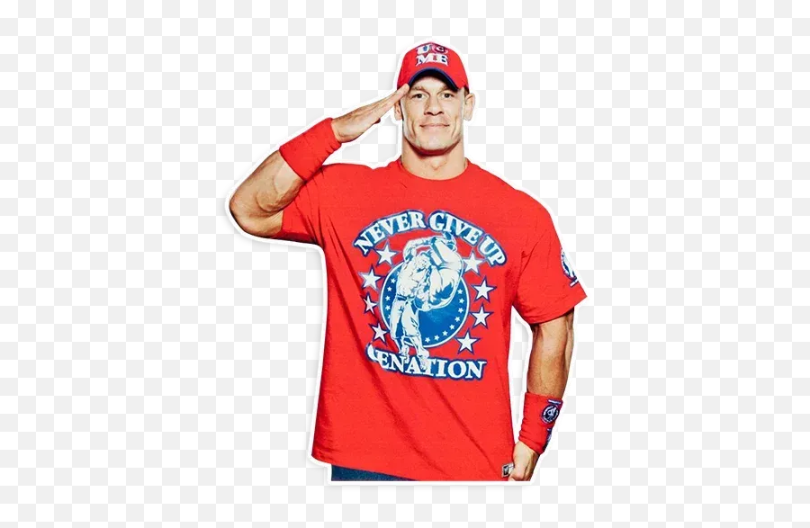 John Cena Whatsapp Stickers - John Cena Shirt Never Give Up Png,Wwe John Cena Logo