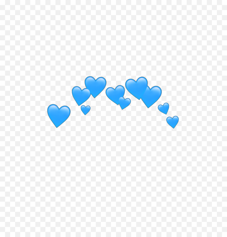 Broken Heart Emoji Png - Blue Hearts Brokenheart Emoji Transparent Background Heart Crown,Emoji Hearts Transparent