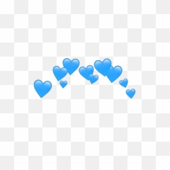 Broken Heart Emoji Png - blue hearts brokenheart Transparent Background Heart Crown